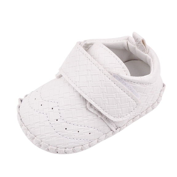 LNMQLPDBS Toddler Shoes Solid Color Non-Slip Soft Shoes Unisex Baby Prewalker First Walking Shoes Infant Shoes 12-18 Month Comfort Breathable Toddler Floor Shoes for Everyday White 12-18 Months