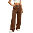 thumbnail image 2 of POROPL Sweatpants for Women,High Waisted Wide Leg Pants Loose Fit Drawstring Casual Lounge Athletic Pants, 2 of 7