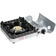 Chef Master 90019 Portable Butane Stove, 15,000 BTU Single Burner Gas Stove, Camping and Backpacking Essentials, Piezo Electric Ignition, Double Wind Guard Burner, Hard Carrying Case