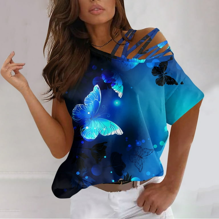 T Shirts For Women Graphic Tee Off The Shoulder Tops For Summer