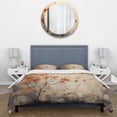 thumbnail image 3 of Designart "Glowing Embers Maple Trees wall art I" Floral Bedding Covert Set - Tree Maple Peach Traditional Bed Set With 2 Shams, 3 of 6
