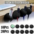 thumbnail image 6 of 10/20Pcs Wire Clip Black Car Tie Cable Holder Mounts 4J0D Self-Adhesive D3H3, 6 of 6