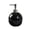 Black, variant on DQQ153 High-Quality Ceramic Hand Soap Dispenser - Refillable Pump Jar for Bath Lotion and Shampoo, Round Design