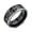Black, variant on Bling Jewelry Mens Laser Etched Religious Black Christ Thorn Cross Titanium Band Ring Comfort Fit