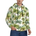 thumbnail image 2 of Lsque Green Hawaii Palms Pattern Casual Men's Hoodie,Hooded Sweatshirt with Kangaroo Pocket,Pullover Hoodie-Large, 2 of 7