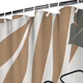 thumbnail image 3 of Brown Boho Plant Pattern Shower Curtain 72"x72" ,Bathroom Decorative Shower Curtains Set with 12 Hooks,Modern Waterproof Washable Shower Curtain, 3 of 6