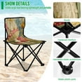 thumbnail image 4 of 600D Oxford Camping Chair Portable Foldable Chair Supports 220 lbs for Picnic, Fishing, Backpacking Red Mushrooms with Flowers, 4 of 8