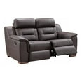 thumbnail image 2 of Titan Furnishings Modern Faux Leather Upholstered Loveseat in Brown, 2 of 8