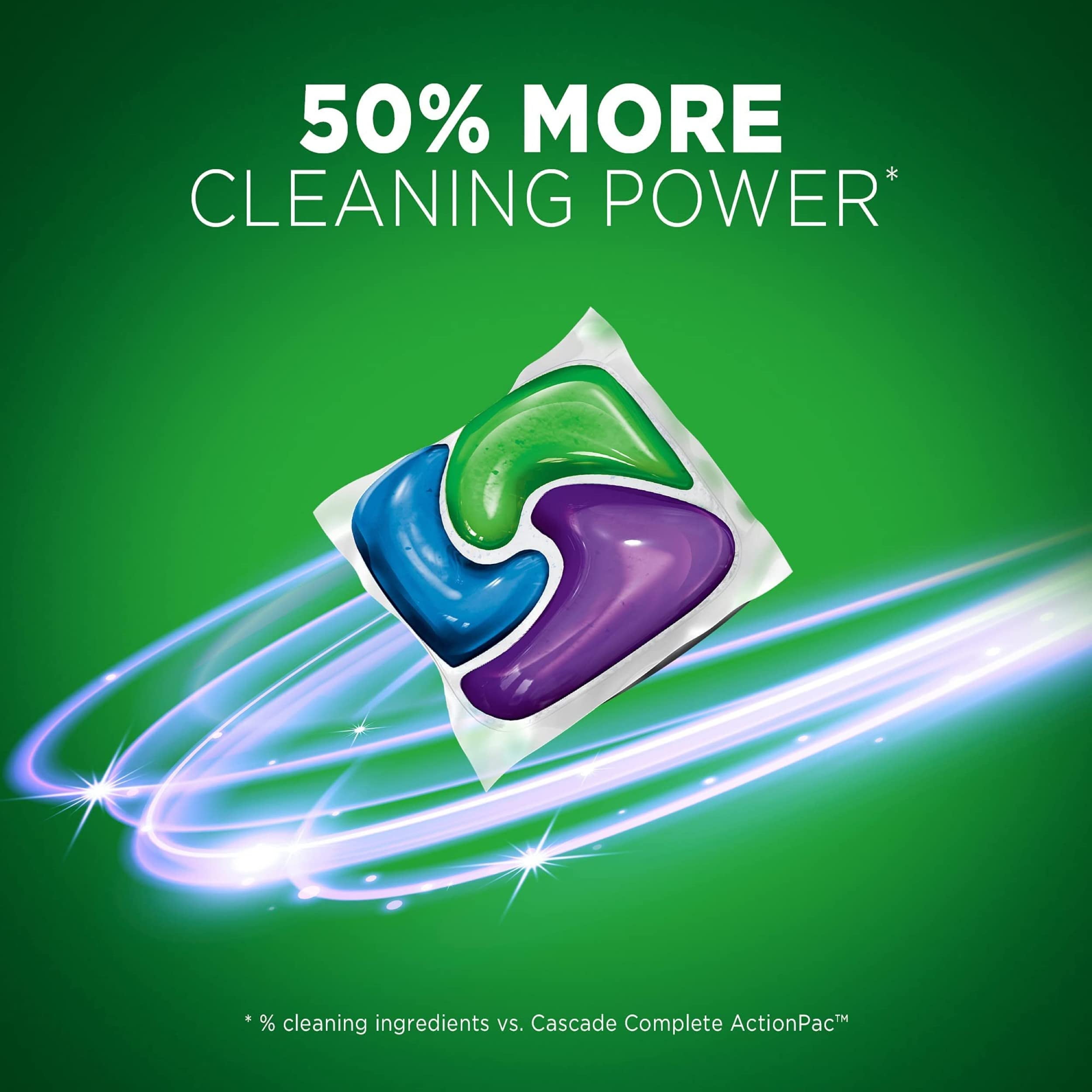 Cascade Platinum ActionPacs Dishwasher Detergent  Fresh Scent  62 Count (Pack of 2)