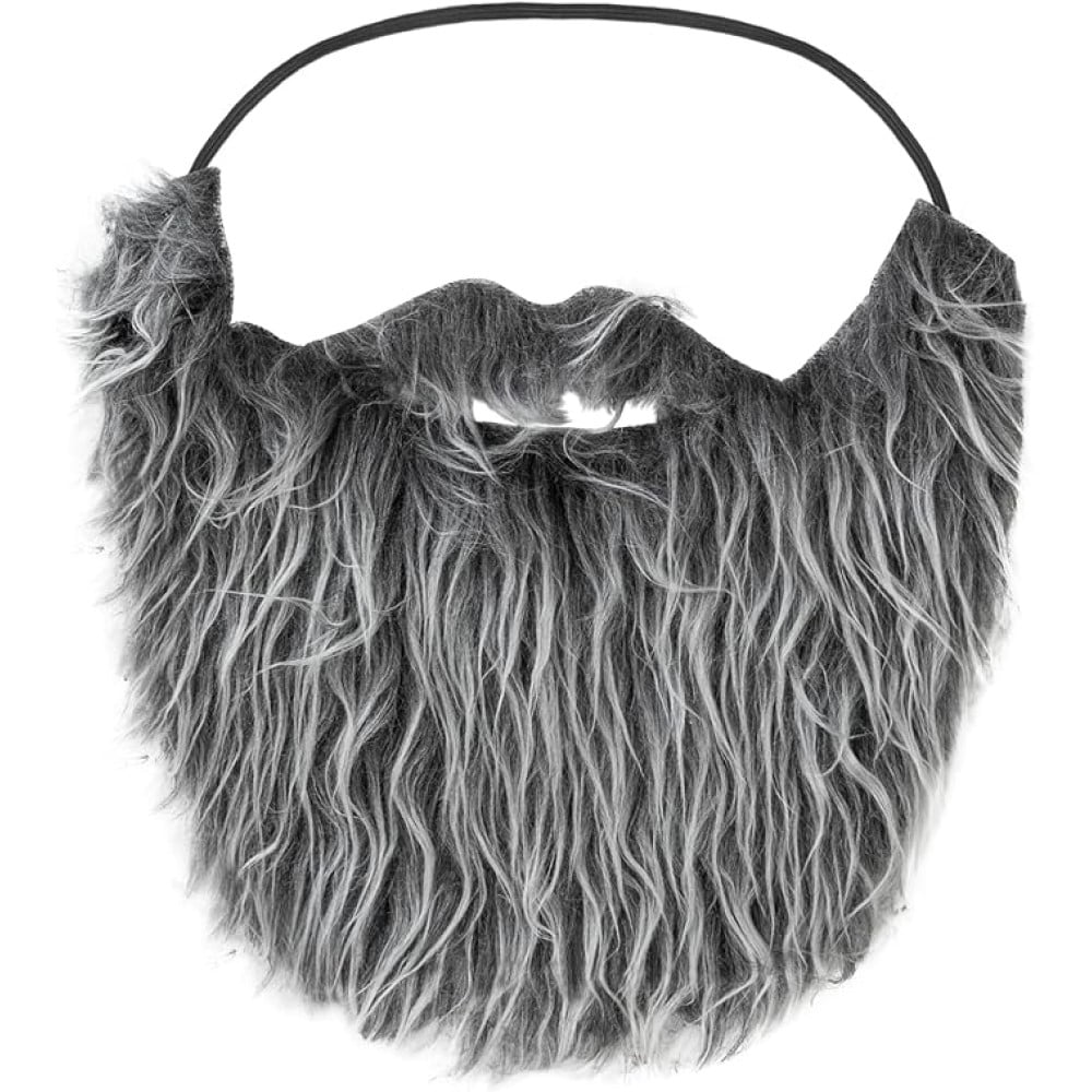 Dress Up America Fake Beard with Elastic Band - Costume Accessory for Kids, Adults, & Teens (Grey)