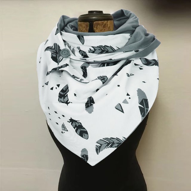 TIMIFIS Tuques pour Femmes Mode Femmes Impression Unie Bouton Doux Châle Décontracté Chaud Foulards Châles -