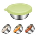 thumbnail image 2 of Taza reutilizable para con tapas de acero inoxidable para niños, Verde, 2 of 5