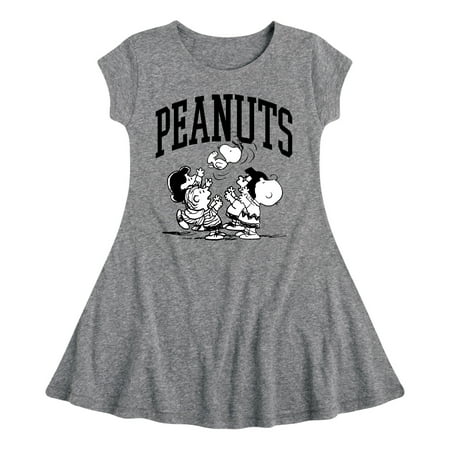 

Peanuts - Collegiate Art - Toddler And Youth Girls Fit And Flare Dress