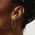 thumbnail image 4 of Stainless Steel Polished Brown Ip-Plated 32mm Diameter Hoop Earrings (29 X 32) Made In China sre410, 4 of 5