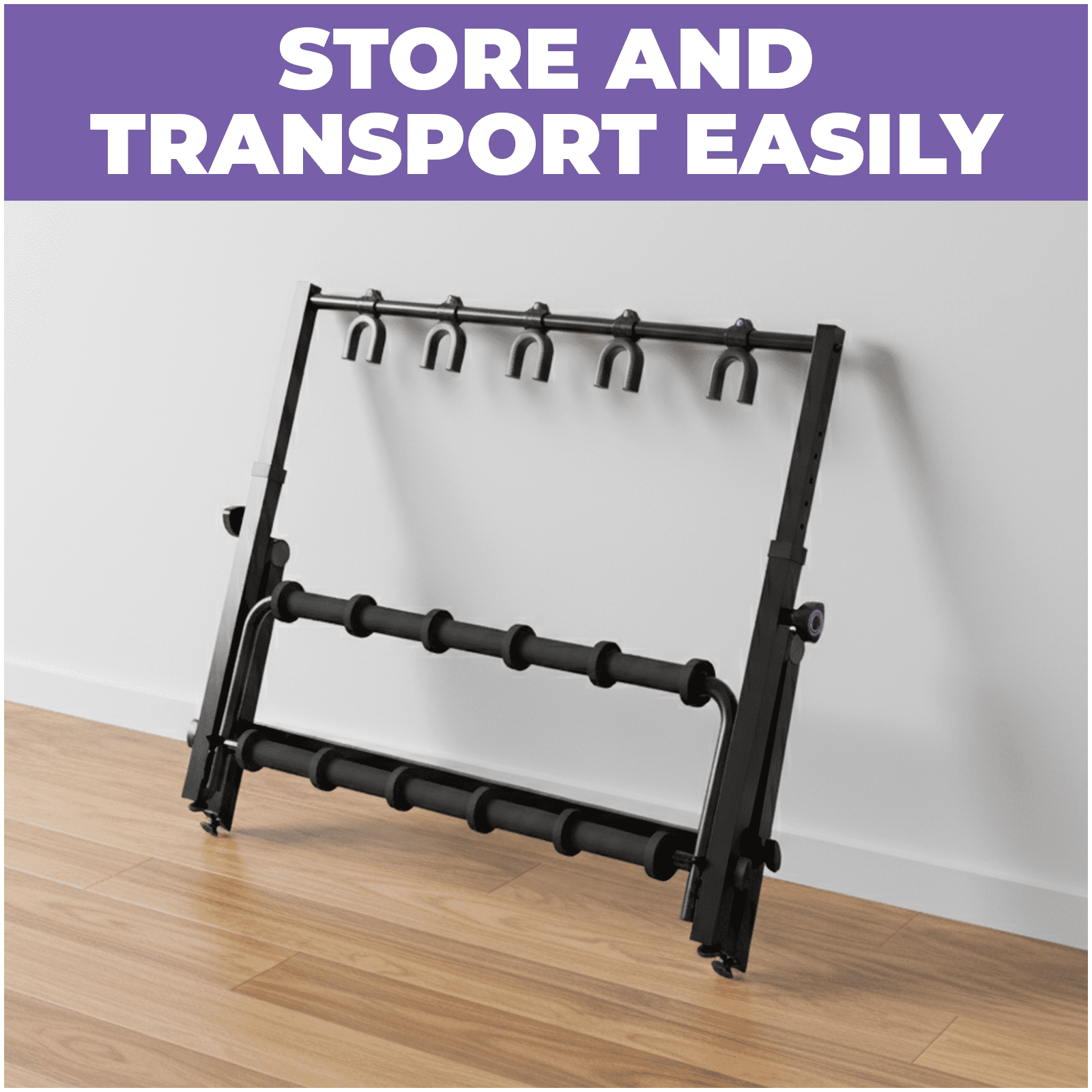 Liquid Stands Multi Guitar Stand Rack for 5 Guitars, Foldable Height Adjustable Design with 5 Neck Holders, 12 Foam Pad Separators, Floor Storage Guitar Rack for Multiple Instruments