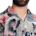 thumbnail image 5 of Koala Men's Short Sleeve Button Down Hawaiian Beach Printed Casual Shirts, 5 of 6