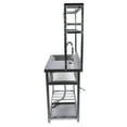 thumbnail image 6 of 39.4" Stainless Steel Commercial Utility Sink Set - Single Bowl Kitchen/Garage Sink w/ Shelves & Faucet, Silver, Durable, Freestanding, 6 of 10