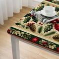 thumbnail image 4 of BANET Red Black Plaid and Bordered Christmas Tablecloth Waterproof Table Cloth in Washable Polyester Tableclothes, Cottage Check Bordered Winter Holiday Print Table Cover, 4 of 7