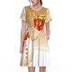 thumbnail image 1 of Balery Christmas Snowman Gift Vestidos sueltos de manga corta para mujer, vestidos de verano 2025, vestidos casuales de corte A con vuelo., 1 of 6