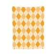 thumbnail image 1 of Argyle Pattern Orange Throw Blanket,Super Soft Anti-Pilling Flannel Bed Blankets, 50"x40", 1 of 8