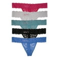thumbnail image 2 of No Boundarie's Women's Lace Thong Panties, 5-Pack, 2 of 2