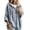 Sky Blue, variant on Womens 3/4 Sleeve Hoodies Trendy Leopard Pattern Oversized Hooded Sweatshirt Casual Fall Travel Outfit Pullover Tops