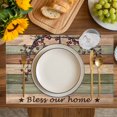 thumbnail image 4 of Texas Star Vintage Placemats Set of 12, Berry Sage Green Brown Wooden Placemats for Dining Table, Place Mats for Kitchen Tabletop, Waterproof Wipeable Dining Table Mats Set, 4 of 9