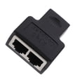 thumbnail image 2 of Plastic Ethernet Splitter Cable Adapter RJ45 Ethernet Cable Splitter Adapter, 2 of 8