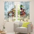 thumbnail image 5 of YST Duck Hunting Curtains Mallard Duck Curtains & Drapes, Watercolor Animal Blackout Curtains Rustic Farmhouse Living Room Curtains, Colorful Duck Window Treatments Modern Art Room Decorations, 5 of 5