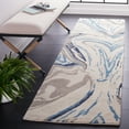 thumbnail image 2 of SAFAVIEH Soho Sybella Abstract Runner Rug, Grey/Blue, 2'3" x 8', 2 of 8