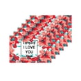thumbnail image 4 of MKHERT Motivational Valentine's Quote with Flowers Everyday I Love You More Placemats Table Mats for Dining Room Kitchen Table Decoration 12x18 inch,Set of 6, 4 of 4