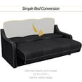 thumbnail image 5 of Qualitex Gravitas DX Console RV Sofa Bed - 72" Wide - Black & Charcoal Ultimate Leather, 5 of 9