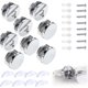 thumbnail image 1 of Mirror Wall Mount Bracket,round Mirror Glass Clamp Mirror Holder,for 3-5mm Mirror With Glass Spacer, 8 Pieces, 1 of 5