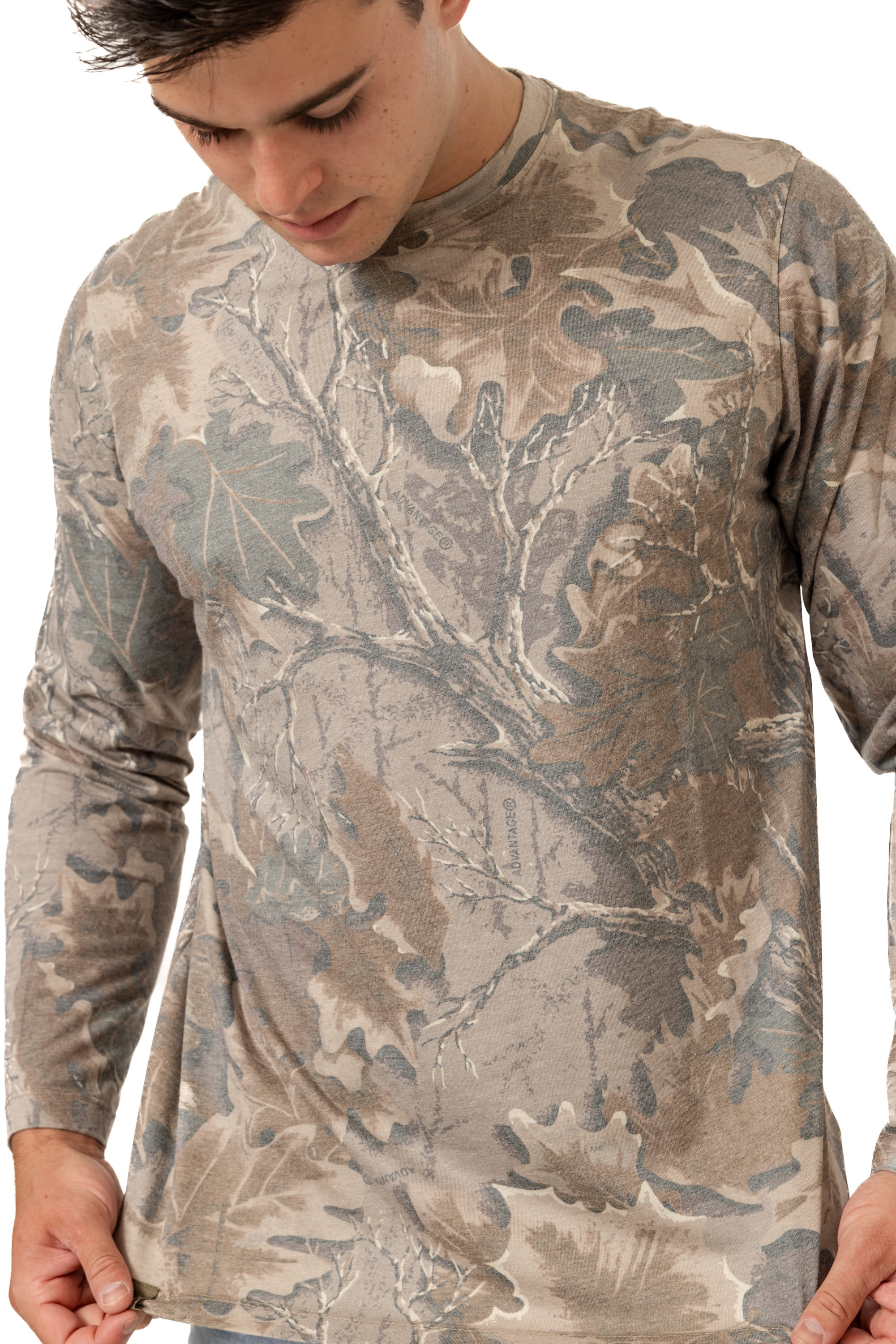 Realtree Men's Camo Long Sleeve Tri-Blend Shirt | Ultra-Soft Hunting Tee for Outdoors | Limited Edition