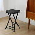 thumbnail image 1 of Taburete plegable para exteriores, taburete plegable, muebles que ahorran espacio, taburete alto, silla de Camping para viajes, Camping, senderismo, negro, 1 of 8