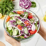 Opexscal Clear 1 lb Microwave Safe Large Salad Bowl with Lid