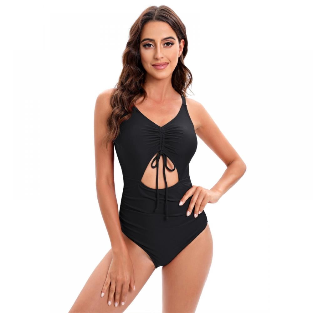 Catalina Women s High Neck Halter One Piece Swimsuit With Laser Cut 