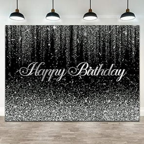 Happy Birthday Photo Booth Backdrop - Colorful Confetti Party Decoration  for Kids and Adults (6ft x 6ft)