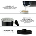 thumbnail image 4 of Ovente Electric Double Wall Insulated Non Stick Milk Frother and Steamer Hot & Cold 5 Ounce 10 Ounce Heated Capacity Warmer Whisker for Latte Cappuccino Espresso Coffee Hot Chocolate Black FR4810B, 4 of 8