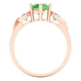 thumbnail image 4 of 1.72 ct Round Cut Simulated Green Diamond Three-Stone Engagement Ring for Women in 18K Rose Gold, 4 of 5