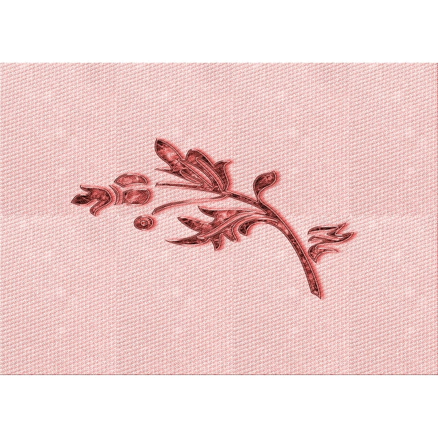Ahgly Company Tapis Rectangulaire Lavable en Machine Intérieur Transitionnel Rouge Pastel Rose, 7 Pieds x 10 Pieds