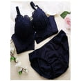 thumbnail image 2 of Embroidery Breathable Padded Push Up Bra Sets Women Comfortable Bra + Underwear, 2 of 2