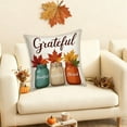 thumbnail image 2 of Colorful Thanksgiving Pillow Cover, Print Design, For Sofa & Bed, Festive Home Decor, Soft Polyester, 2 of 6