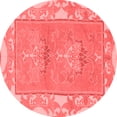thumbnail image 1 of Ahgly Company Indoor Round Abstract Red Modern Area Rugs, 7' Round, 1 of 4