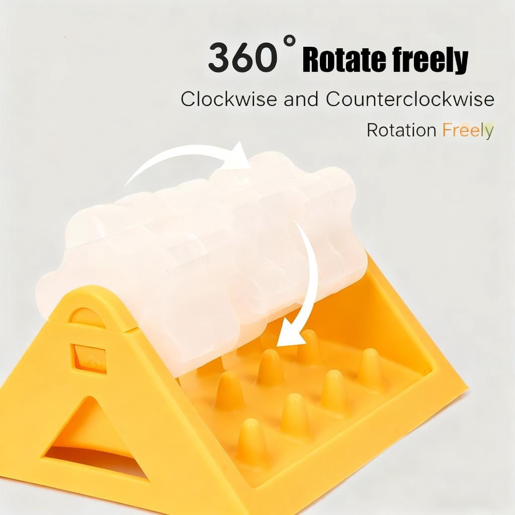 Rolling Treat Dispenser Dog Toy With Adjustable Food Opening NonSlip Base Interactive Feeding Game For Canine Enrichment