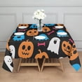 thumbnail image 3 of Horror Pumpkin Ghost Square Table Cloth Wrinkle Resistant Washable Happy Halloween Tablecolths Table Cloths for Halloween Party Decorations Favors (52x52 Inch), 3 of 6