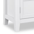 thumbnail image 2 of Simpli Home Burlington 30 inch Wide Solid Wood Transitional Low Storage Cabinet in White, 2 of 11