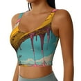 thumbnail image 2 of Easygdp Melting Banana Fantasy Seamless Sports Bra for Women, High Impact Yoga Exercise Athletic Bras - Available in Various Sizes-Large, 2 of 8