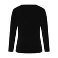 thumbnail image 5 of T Shirts for Women Velour Sweatshirt Women V Neck Long Sleeve Casual Pullover Soft Warm Shirts Velvet Tops Fall Outfits for Women 2025 Womens Fashion Top Shirts, 5 of 6