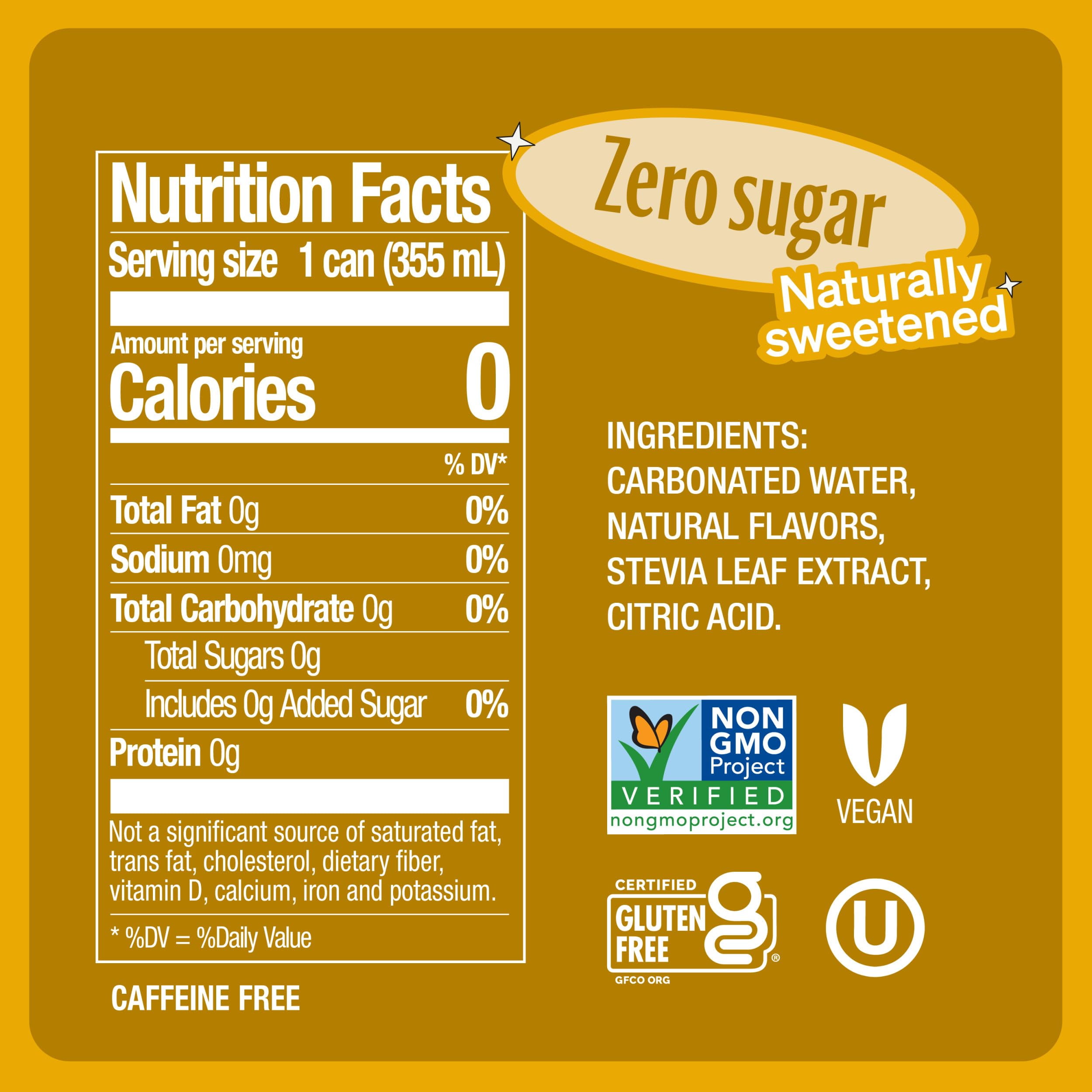Pack of 2 - Zevia Zero Sugar Soda, Cream Soda, 12 Oz Cans (8-Pack) – Naturally Sweetened, Zero Calorie Sugar Free Soda - Non-Gmo Project Verified, Gluten-Free, Vegan